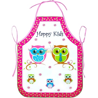 Forbyt Zástěra dětská Sovy růžová