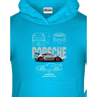 Dětská mikina Porsche 911 GT3 RS Světlá tyrkysová