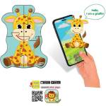 Jagu toys Говорещ и разказващ на български пъзел Жирафче 4 ел. с добавена реалност 810580