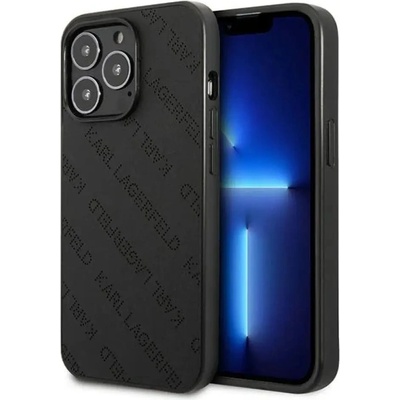 KARL LAGERFELD Perforated Allover Case за iPhone 13 Pro / 13 6.1" - Черен (3666339049546)