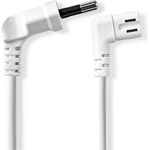 Nedis Захранващ кабел Nedis CEGL11055WT20, евро щепсел, IEC-320-C7, ляв ъгъл, 2 м, бял (CEGL11055WT20)