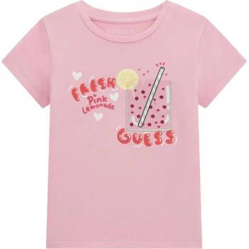 GUESS Нежна розова тениска за мини момиче Fresh Pink Lemonade Guess