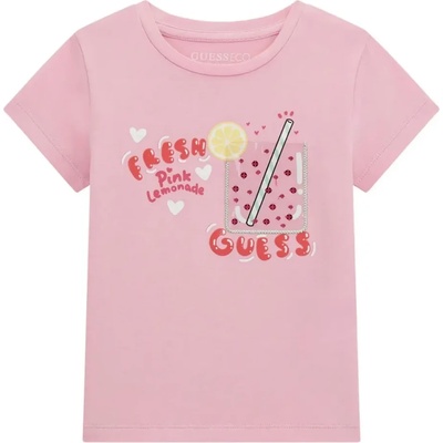 GUESS Нежна розова тениска за мини момиче Fresh Pink Lemonade Guess
