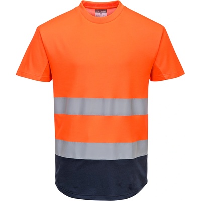 Portwest hi-vis mesh c395 / Функционална светлоотразителна мрежеста риза - hv оранжево/тъмносиньо s (c395onrs)