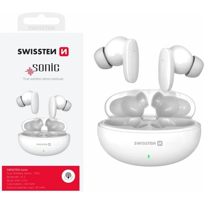 Swissten TWS Sonic bílá