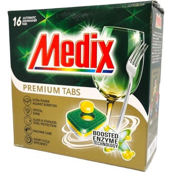 MEDIX таблетки за съдомиялна машина, Premium, 16 броя