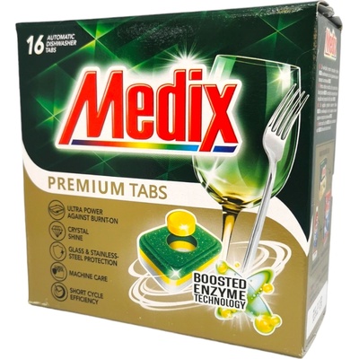 MEDIX таблетки за съдомиялна машина, Premium, 16 броя
