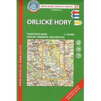 Orlické hory - turistická mapa KČT č.27