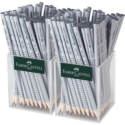 Grafitová ceruzka displej HB trojhranná Faber Castell "Grip 2001" strieborná