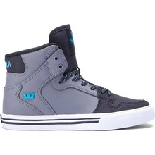 Supra Kids Vaider Charcoal Black Turquoise White