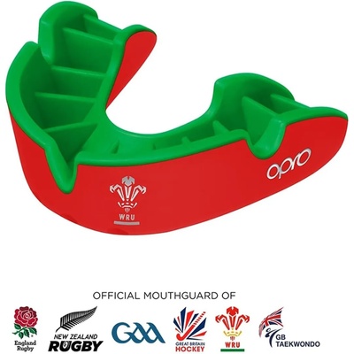 Opro Wales Rugby Self-Fit WRU Youth Mouth Guard - Wales R/G