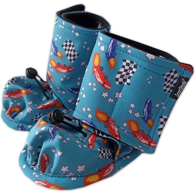 Softshellové zateplené botičky, zimní capáčky, auta