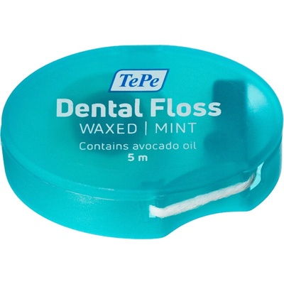 TePe Dental Floss expandujúca voskovaná zubná niť s mätovou príchuťou 5 m
