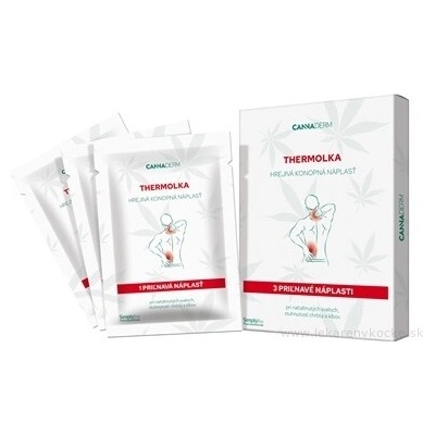 Simply You Pharmaceuticals a.s. Cannaderm Thermolka Hřejivá konopná náplast 3 náplasti