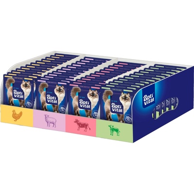 OptiVital Tasty shreds in gravy with chicken, beef, lamb and veal Box 112 x 85 g