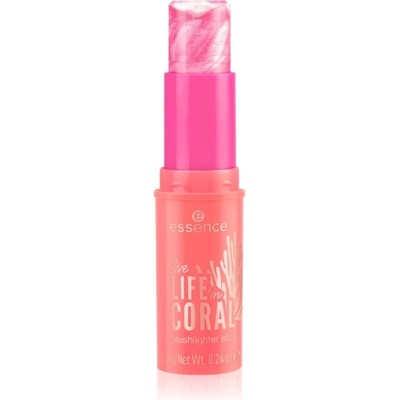 essence LIFE in CORAL rozjasňujúca lícenka v tyčinke 01 Glowin' Coraltastic, Baby! 7 g