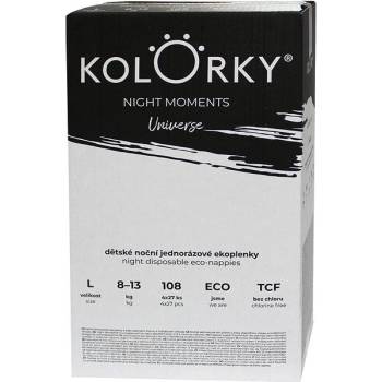Kolorky Night Moments Universe eko L 8 - 13 kg 108 ks