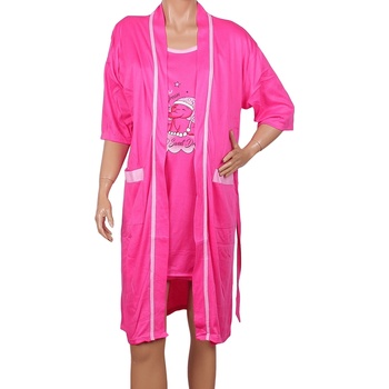 Image 1 of Комплект за бременни и кърмачки в цикламено със слонче