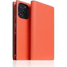 SLG Design D8 Neon Full Grain Leather Diary iPhone 14 Pro - Coral