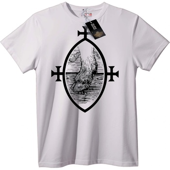 NOONEBRAND Тениска Религиозен кръст с мечка - XL, Black