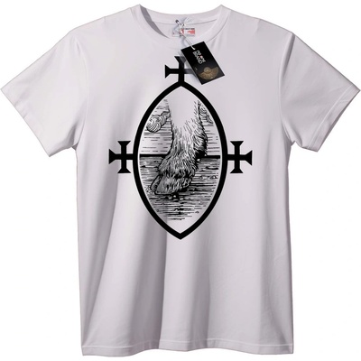 NOONEBRAND Тениска Религиозен кръст с мечка - XL, Black