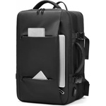MingLu Раница/MingLu раница за лаптоп 17.3 инча, разтегателна 30-47L, USB порт, водоустойчива, вентилиран гръб, унисекс, просторна, за пътуване, училище или работа, черна (13-5245272362)