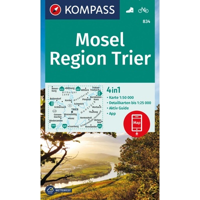 Mosel region Trier 1:50 t. laminovaná