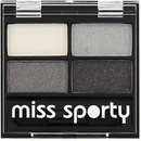 Miss Sporty Studio Colour Quattro Eyeshadow očné tiene 404 Real Smoky Smoky Black 3,2 g