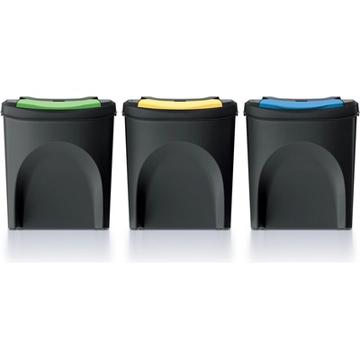 Prosperplast IKWB25S3 3 x 25 L Sada 3 Černá