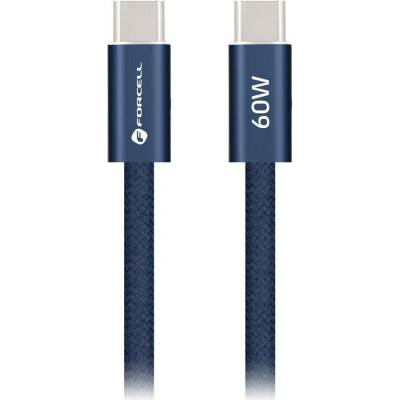 Forcell ACYH23 USB-C / USB-C 60W PD QC4.0 AVS 1,2m modrý