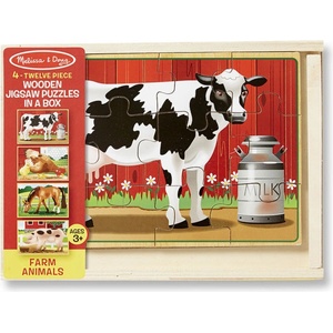 Melissa & Doug 13793 Дървен пъзел животни от фермата к-я (13793)
