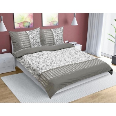 Bellatex obliečky bavlna na dvojdeku F90/821 louka šedá 240x220 70x90