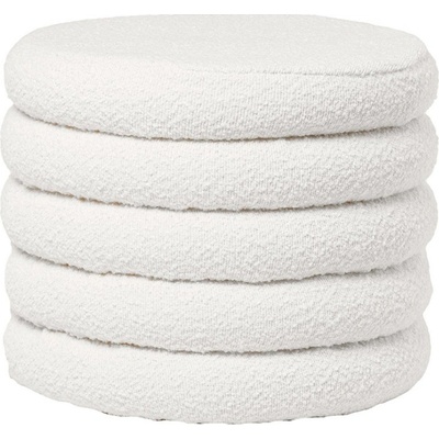 Somcasa Bílý bouclé taburet Harry 40 cm