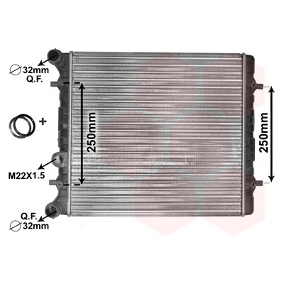 Chladič vody pro motor VAN WEZEL 58002152