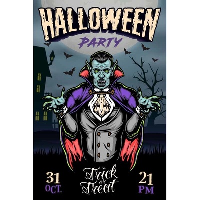 Ceduľa Halloween Party 7