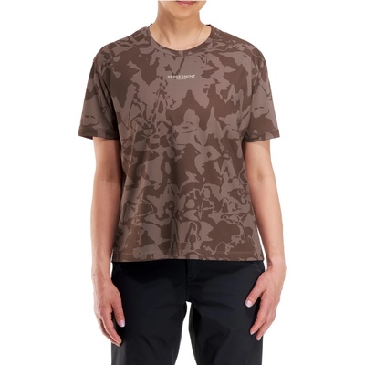 PEPPERMINT Дамска фланелка с къс ръкав за колоездене PEPPERMINT Women's Trail Short Sleeve Jersey Cycling jersey - Jam Cacao (156-2718-0714)