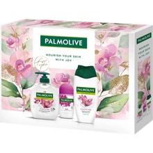 Palmolive Naturals Orchid & Milk sprchový gél 250 ml + Naturals Orchid & Milk tekuté mydlo 300 ml + Luxurious Soft antiperspirant roll-on 50 ml, kozmetická sada pre ženy