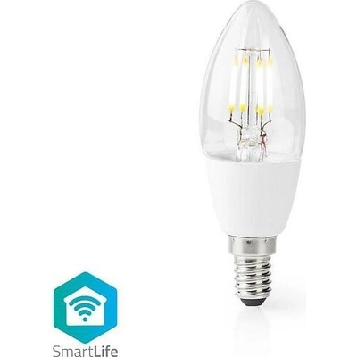 Nedis Wi-Fi Chytrá LED žárovka E14 Svíčka 5 W 400 lm Teplá Bílá
