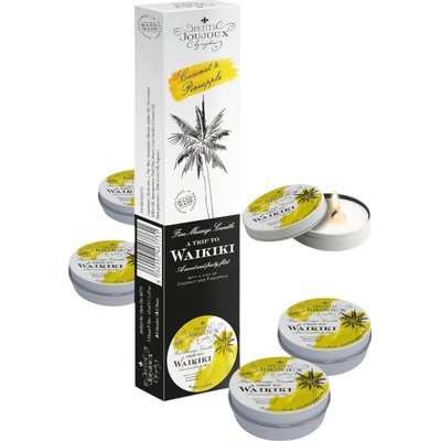 Petits Joujoux Waikiki masážna sviečka kokos-ananas 5 x 43 ml