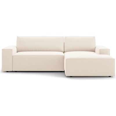 Micadoni Бежов кадифен разтегателен с място за съхранение ъглов диван (десен ъгъл) Jodie - Micadoni (MIC_RCF_51_F1_JODIE1)