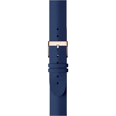 Withings Оригинална кожена каишка за Withings Steel HR Sport, Steel HR (36mm) и други часовници с 18мм захват - Withings Leather Band Rose Gold Buckle 18mm (тъмносин) (WIT-LE-18-GB-BL)