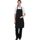 Chef Works kuchárska náprsná zástera Čierna