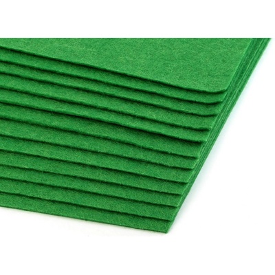 Plsť-filc dekorační 20x30cm balení 2ks zelené kapradí