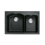 Inter Ceramic Гранитна мивка icgs 8401 black - за монтаж върху плот (icgs 8401 black) Мивка за вграждане