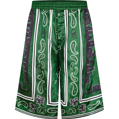 OFF WHITE Къси панталони OFF WHITE Men's Bandana Relaxed Fit Chino Shorts - Willow Bough