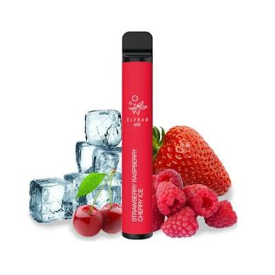 Elf Bar 600 V2 Strawberry Raspberry Cherry Ice 20 mg 600 potáhnutí 1 ks