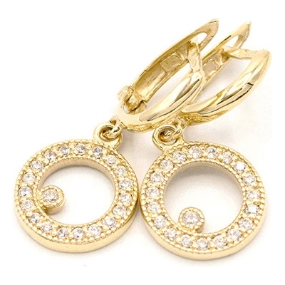 B&B Goldinvestic zlaté kulaté se zirkony N5672-585/1000