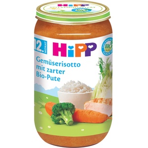 Hipp Био ястие Hipp - Зеленчуково ризото с пуешко месо, 250 g (6800) - ozone