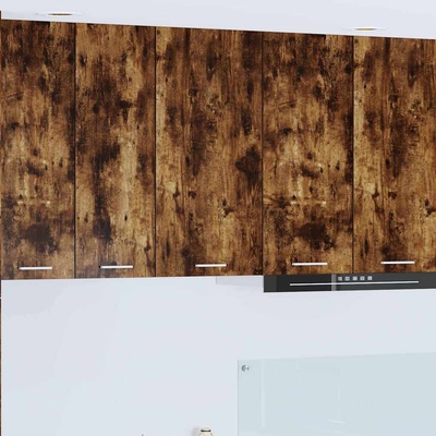 vidaXL Висящ шкаф Димящ дъб и бяло 40 x 31 x 80 см Инженерно дърво (884262)