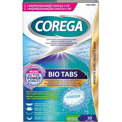 Corega Bio Tabs čistící tablety na zubní náhrady 30 ks – Hledejceny.cz